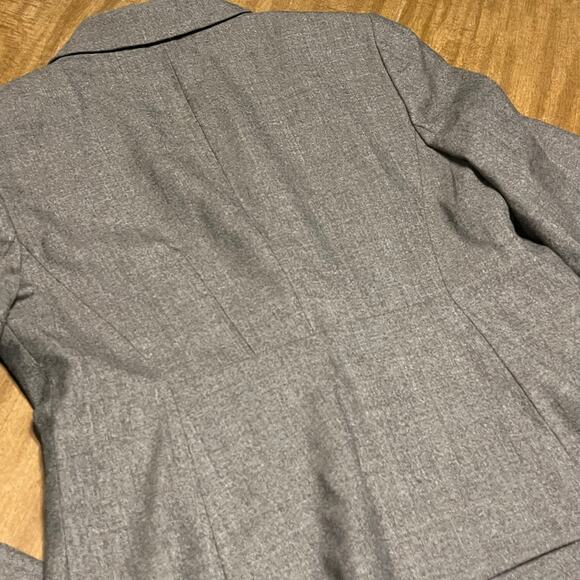 Ann Taylor Taupe Wool Blend Blazer 6P Petite Slim Fit Workwear Office Jacket - Picture 7 of 10